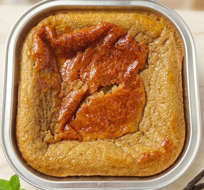 Apple protein cake with cinnamon, baked fresh with no sugar added